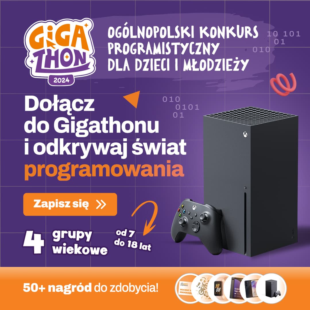 Dołącz do uczestników Gigathonu - największego konkursu programistycznego dla dzieci i młodzieży!